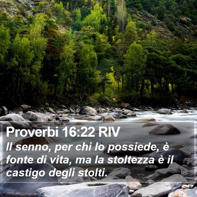 Proverbi 16:22 RIV Bible Verse Image