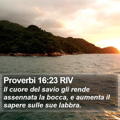 Proverbi 16:23 RIV Bible Verse Image