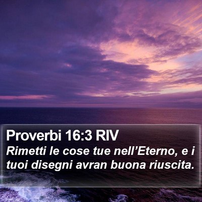 Proverbi 16:3 RIV Bible Verse Image