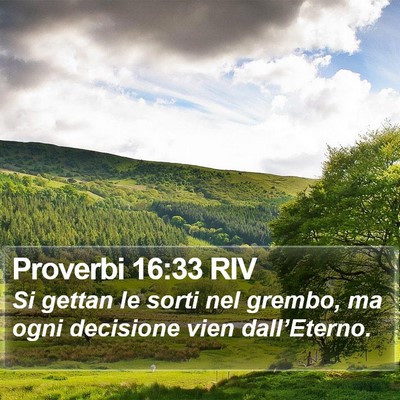 Proverbi 16:33 RIV Bible Verse Image