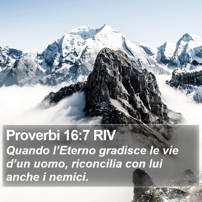 Proverbi 16:7 RIV Bible Verse Image