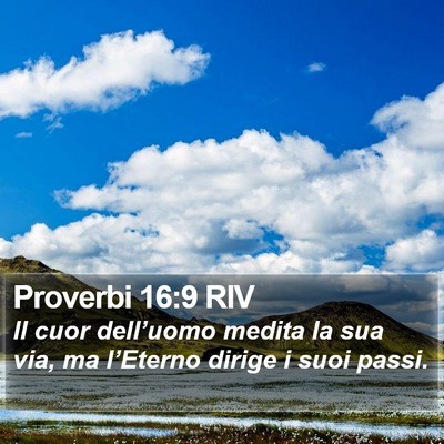 Proverbi 16:9 RIV Bible Verse Image