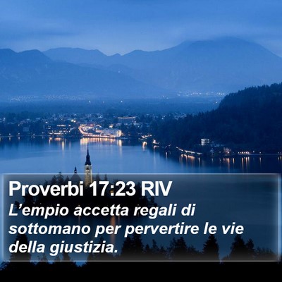 Proverbi 17:23 RIV Bible Verse Image