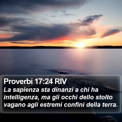Proverbi 17:24 RIV Bible Verse Image