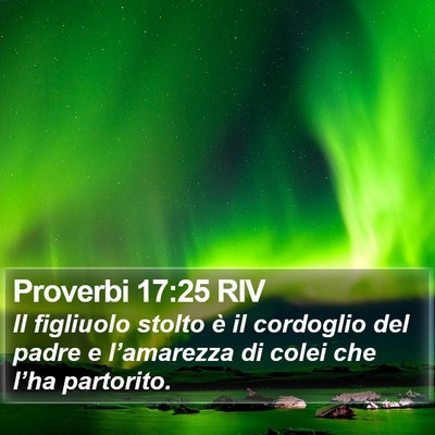 Proverbi 17:25 RIV Bible Verse Image
