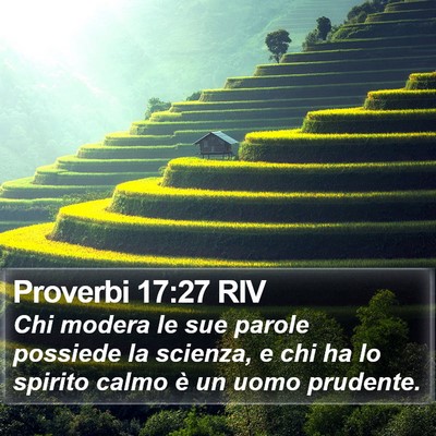 Proverbi 17:27 RIV Bible Verse Image