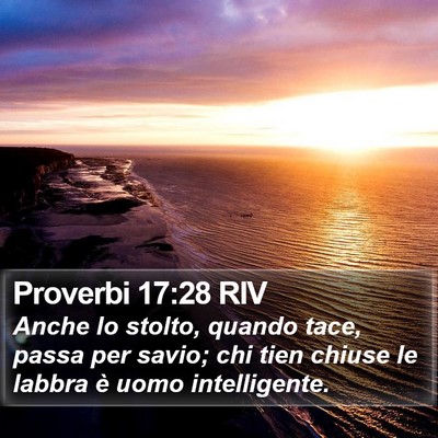Proverbi 17:28 RIV Bible Verse Image