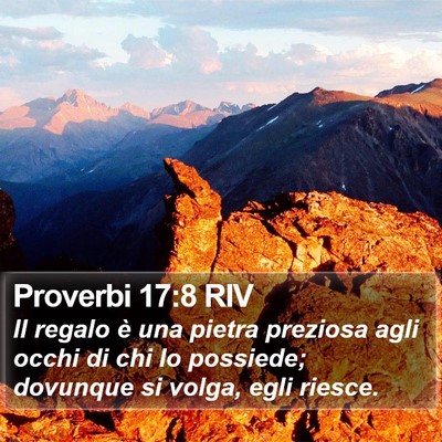 Proverbi 17:8 RIV Bible Verse Image