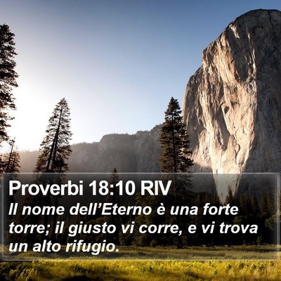 Proverbi 18:10 RIV Bible Verse Image