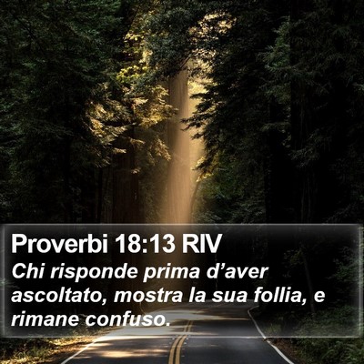 Proverbi 18:13 RIV Bible Verse Image