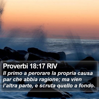 Proverbi 18:17 RIV Bible Verse Image