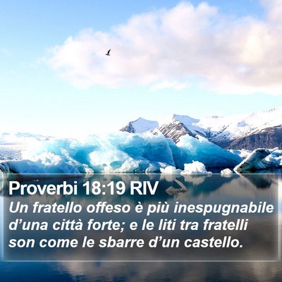 Proverbi 18:19 RIV Bible Verse Image