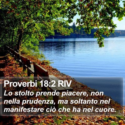 Proverbi 18:2 RIV Bible Verse Image