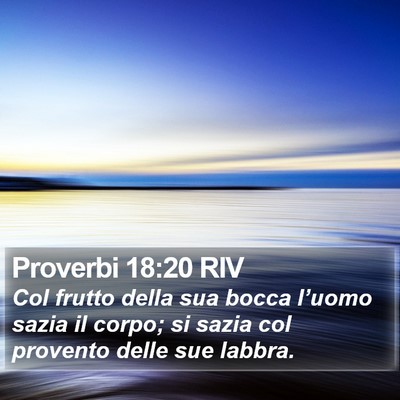 Proverbi 18:20 RIV Bible Verse Image