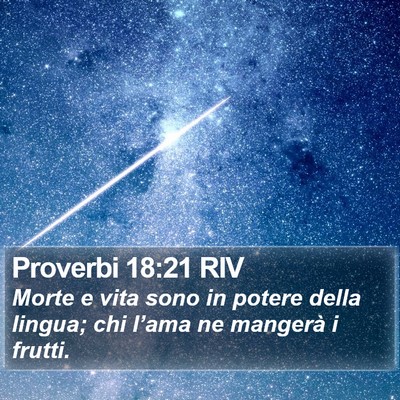 Proverbi 18:21 RIV Bible Verse Image