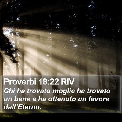 Proverbi 18:22 RIV Bible Verse Image