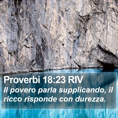 Proverbi 18:23 RIV Bible Verse Image