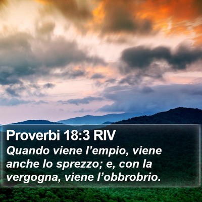 Proverbi 18:3 RIV Bible Verse Image