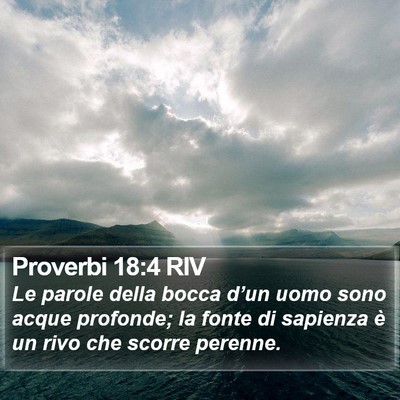 Proverbi 18:4 RIV Bible Verse Image