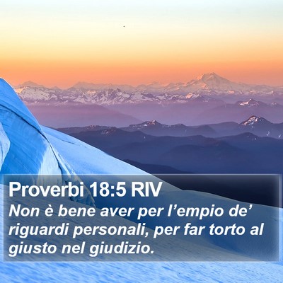 Proverbi 18:5 RIV Bible Verse Image