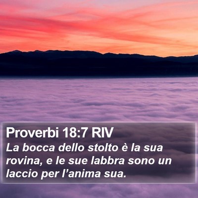 Proverbi 18:7 RIV Bible Verse Image