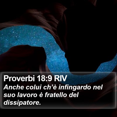 Proverbi 18:9 RIV Bible Verse Image