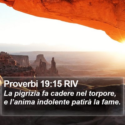 Proverbi 19:15 RIV Bible Verse Image