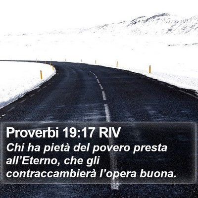 Proverbi 19:17 RIV Bible Verse Image