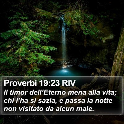 Proverbi 19:23 RIV Bible Verse Image