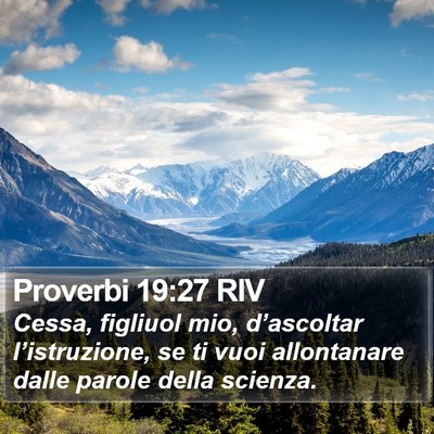 Proverbi 19:27 RIV Bible Verse Image
