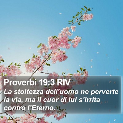 Proverbi 19:3 RIV Bible Verse Image
