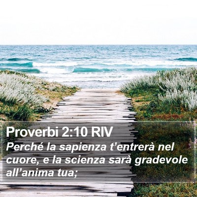 Proverbi 2:10 RIV Bible Verse Image