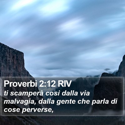 Proverbi 2:12 RIV Bible Verse Image