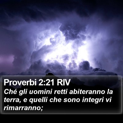 Proverbi 2:21 RIV Bible Verse Image