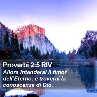 Proverbi 2:5 RIV Bible Verse Image