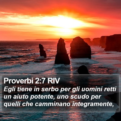 Proverbi 2:7 RIV Bible Verse Image