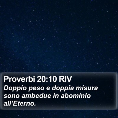 Proverbi 20:10 RIV Bible Verse Image