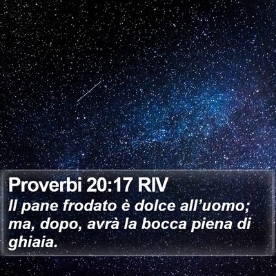 Proverbi 20:17 RIV Bible Verse Image