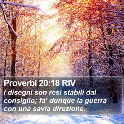 Proverbi 20:18 RIV Bible Verse Image