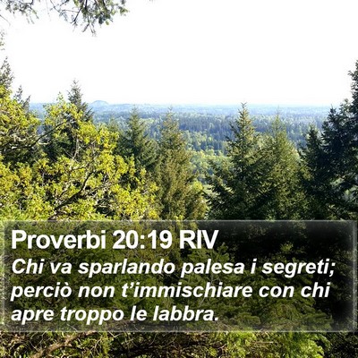 Proverbi 20:19 RIV Bible Verse Image