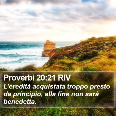 Proverbi 20:21 RIV Bible Verse Image