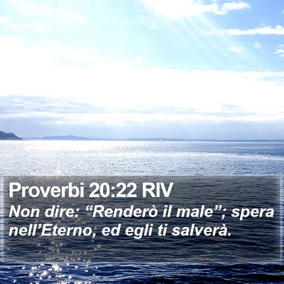 Proverbi 20:22 RIV Bible Verse Image