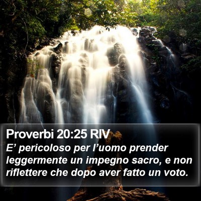 Proverbi 20:25 RIV Bible Verse Image