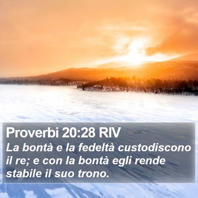 Proverbi 20:28 RIV Bible Verse Image