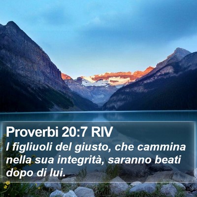 Proverbi 20:7 RIV Bible Verse Image