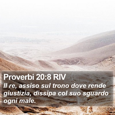 Proverbi 20:8 RIV Bible Verse Image