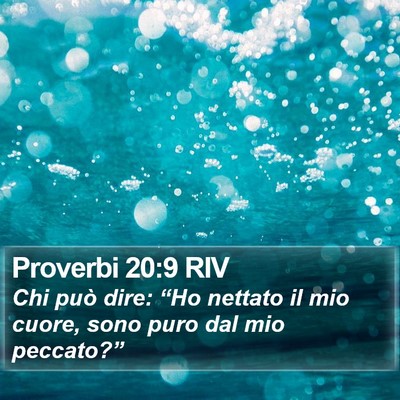 Proverbi 20:9 RIV Bible Verse Image