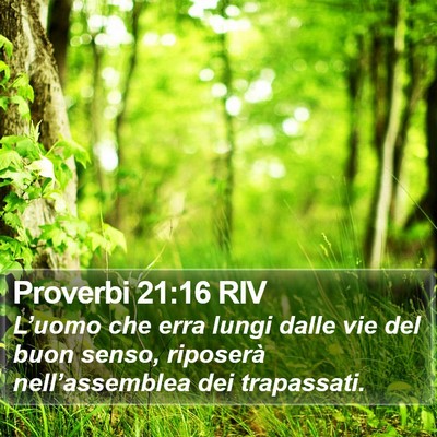 Proverbi 21:16 RIV Bible Verse Image