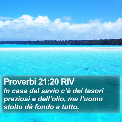 Proverbi 21:20 RIV Bible Verse Image