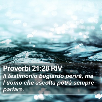 Proverbi 21:28 RIV Bible Verse Image